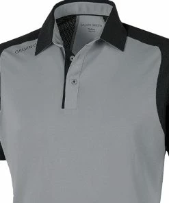 Galvin Green Massimo Ventil8+ Polo Shirt - Sharkskin/Black -Second Hand Clubs Sales galvin green massimo ventil8 shirt sharkskinblack 5 1