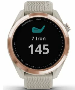 Garmin Approach S42 Golf GPS Watch - Rose Gold/Sand -Second Hand Clubs Sales garmin approach s42 golf gps watch rose goldsand 3