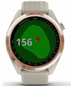 Garmin Approach S42 Golf GPS Watch - Rose Gold/Sand -Second Hand Clubs Sales garmin approach s42 golf gps watch rose goldsand 4