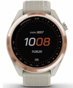 Garmin Approach S42 Golf GPS Watch - Rose Gold/Sand -Second Hand Clubs Sales garmin approach s42 golf gps watch rose goldsand 5