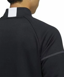 Golf Clearance Online Adidas Equipment 1/4 Zip Sweater - Black -Second Hand Clubs Sales gl9989 on model detail 2 transparent 2000x2000.jfif