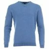 Greg Norman By ProQuip Lambswool Water Repellent V-Neck Golf Sweater - Blue -Second Hand Clubs Sales gn water repellant v neck blue 1