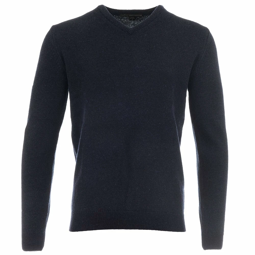 Greg Norman By ProQuip Lambswool Water Repellent V-Neck Golf Sweater - Navy 3 Greg Norman By ProQuip Lambswool Water Repellent V-Neck Golf Sweater - Navy