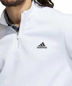 Adidas DWR 1/4 Zip Pullover - White -Second Hand Clubs Sales gu5090 ex5. x1000