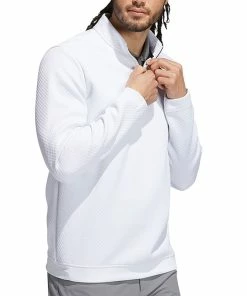 Adidas DWR 1/4 Zip Pullover - White -Second Hand Clubs Sales gu5090 ex7. x1000