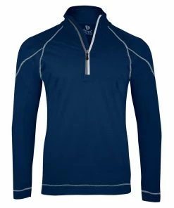 Island Green Performance Top Layer - Navy/silver