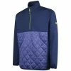 Island Green 1/4 Zip Wind Jacket - Navy/Marine Marl/Lime