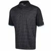 Island Green Diamond Print Polo Shirt - Black