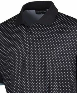 Island Green Diamond Print Polo Shirt - Black -Second Hand Clubs Sales island green diamond print polo shirt black 3