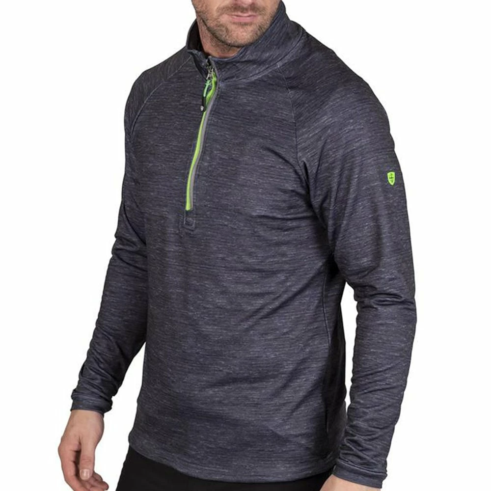 Island Green Raglan Sleeve Top Layer - Charcoal/Lime 4 Island Green Raglan Sleeve Top Layer - Charcoal/Lime - Image 2