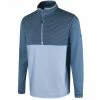 Island Green Ribbed Yoke 1/4 Zip Pullover - Airforce/Aqua/Turquoise -Second Hand Clubs Sales island green ribbed yoke top layer airforceaquaturquoise 1