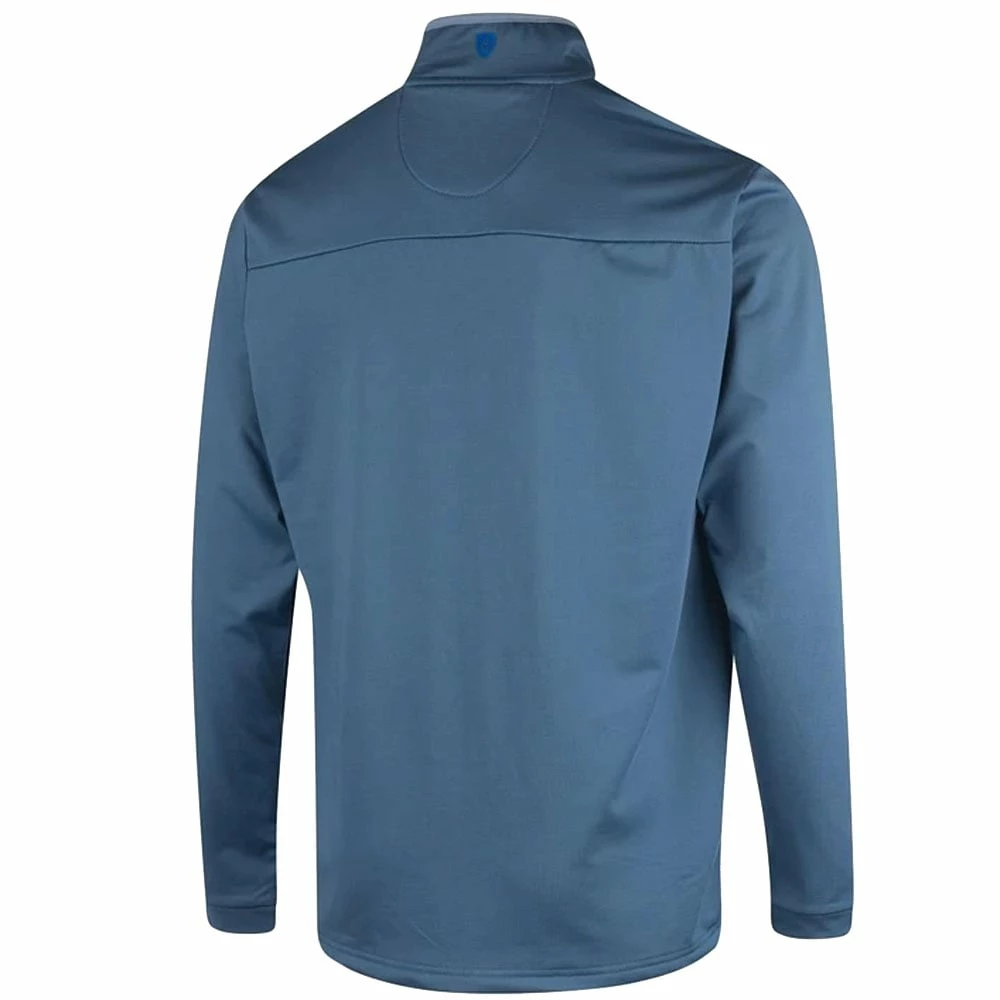 Island Green Ribbed Yoke 1/4 Zip Pullover - Airforce/Aqua/Turquoise 4 Island Green Ribbed Yoke 1/4 Zip Pullover - Airforce/Aqua/Turquoise - Image 2