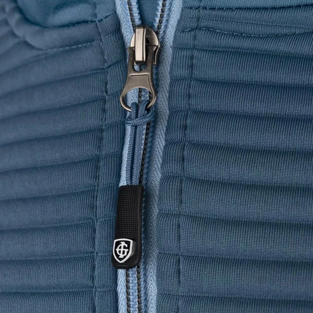 Island Green Ribbed Yoke 1/4 Zip Pullover - Airforce/Aqua/Turquoise 5 Island Green Ribbed Yoke 1/4 Zip Pullover - Airforce/Aqua/Turquoise - Image 3