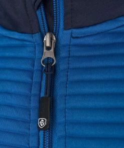 Island Green Ribbed Yoke 1/4 Zip Pullover - Navy/Marine/White -Second Hand Clubs Sales island green ribbed yoke top layer navymarine 3