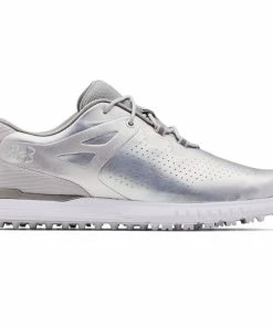 Under Armour Charged Breathe Spikeless Ladies Shoes - White/Silver