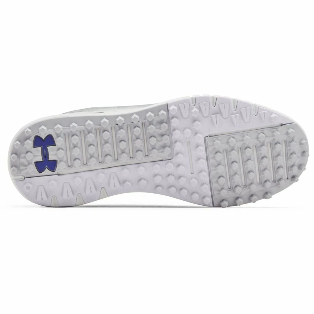 Under Armour Charged Breathe Spikeless Ladies Shoes - White/Silver 5 Under Armour Charged Breathe Spikeless Ladies Shoes - White/Silver - Image 3