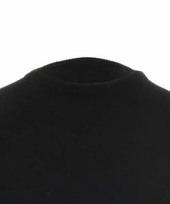 ProQuip Lambswool Water Repellent Crew Neck Golf Sweater - Black -Second Hand Clubs Sales lambswool water repellant crew neck black 1