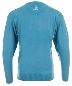 ProQuip Lambswool Water Repellent V Neck Golf Sweater - Aqua -Second Hand Clubs Sales lambswool water repellant v neck aqua 2
