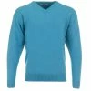 ProQuip Lambswool Water Repellent V Neck Golf Sweater - Aqua -Second Hand Clubs Sales lambswool water repellant v neck aqua 3