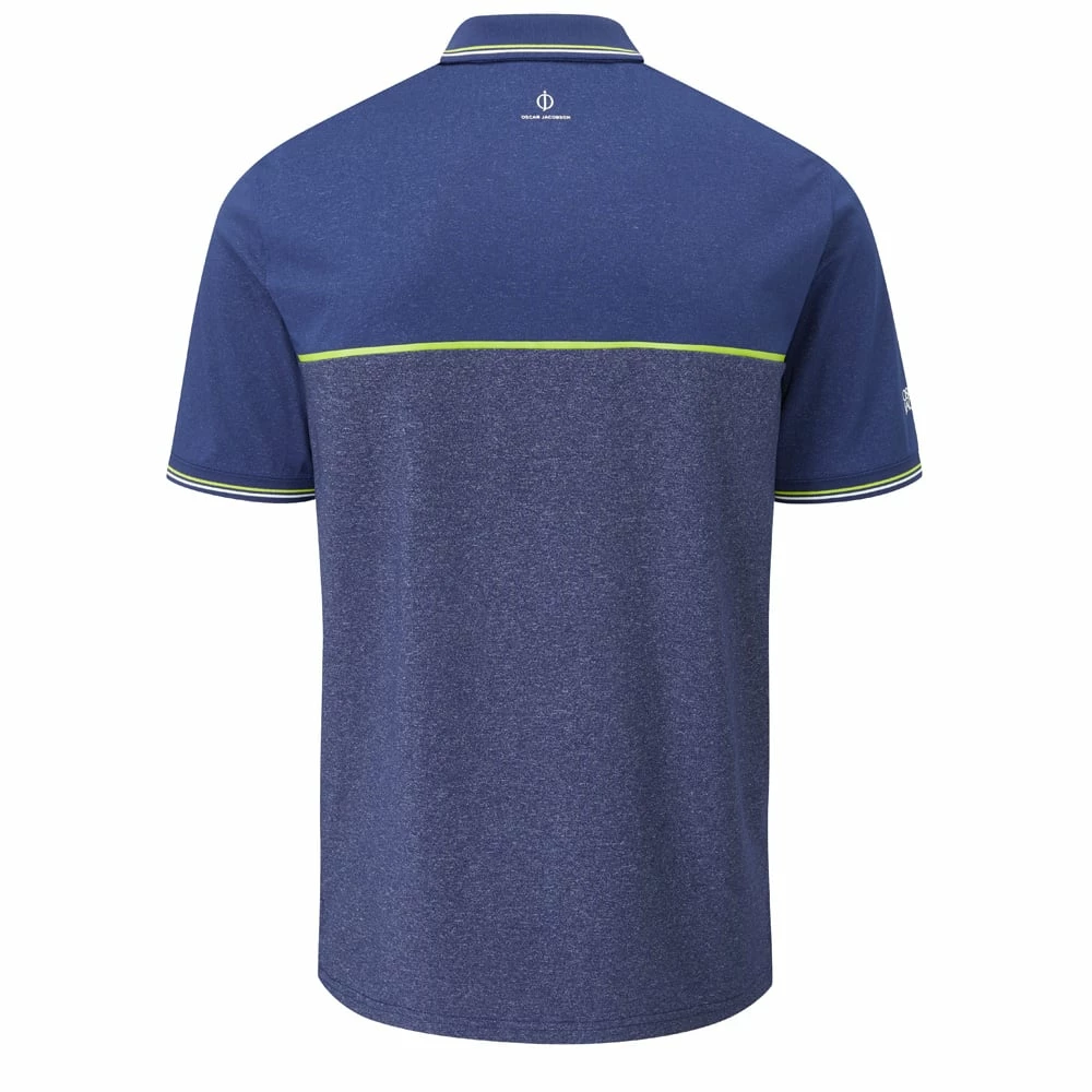 Oscar Jacobson Belford Polo Shirt - Navy Marl 4 Oscar Jacobson Belford Polo Shirt - Navy Marl - Image 2