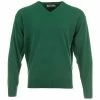 ProQuip Lambswool Water Repellent V Neck Golf Sweater - Grove Green -Second Hand Clubs Sales lmbswool repellant v neck mariner grove green 1