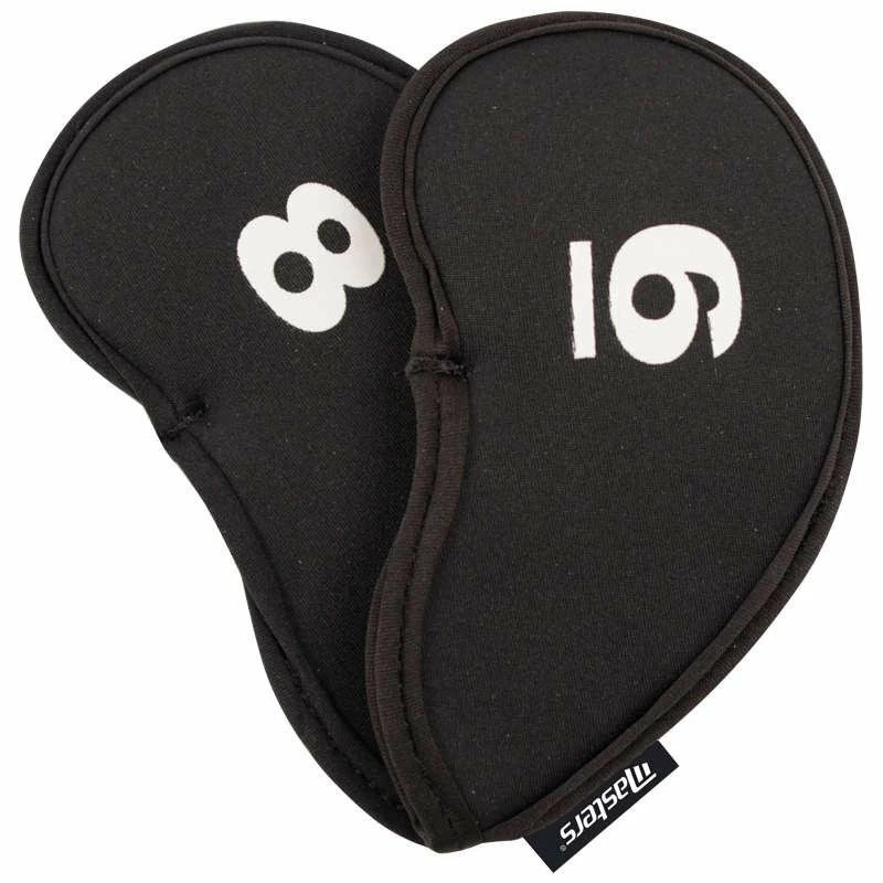 Masters Neoprene Golf Iron Covers - Black 3 Masters Neoprene Golf Iron Covers - Black