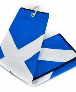 Masters Pro Tech Saltire Tri-Fold Towel - Blue/White