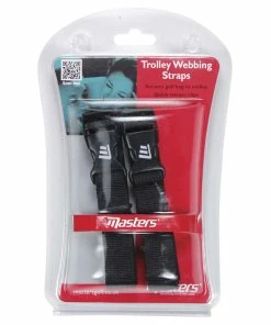 Masters Trolley Webbing Straps (2 Pack) - Black (Regular Packaging) -Second Hand Clubs Sales masters trolley webbing straps 1 3