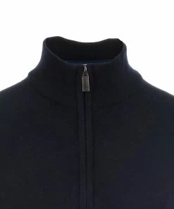 ProQuip Merino 1/2 Zip Sleeveless Slipover - Navy -Second Hand Clubs Sales merino sleevels 12 zip navy 1 1