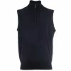 ProQuip Merino 1/2 Zip Sleeveless Slipover - Navy -Second Hand Clubs Sales merino sleevels 12 zip navy 2 1