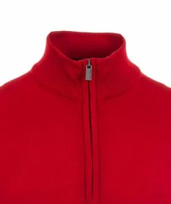ProQuip Merino 1/2 Zip Sleeveless Slipover - Red 7 ProQuip Merino 1/2 Zip Sleeveless Slipover - Red -Second Hand Clubs Sales merino sleevels 12 zip red 3