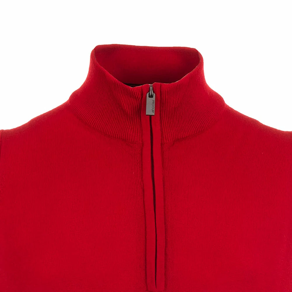 ProQuip Merino 1/2 Zip Sleeveless Slipover - Red 5 ProQuip Merino 1/2 Zip Sleeveless Slipover - Red - Image 3