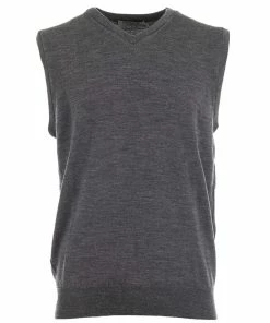 ProQuip Merino V-Neck Sleeveless Slipover - Grey