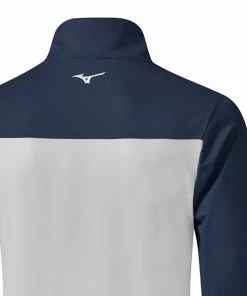 Mizuno Breeze Elite Stripe 1/4 Zip Pullover - Navy/Blue -Second Hand Clubs Sales mizuno breeze elite st 14 zip jacket blue navy 5