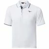 Mizuno Quick Dry Comp Plus Polo Shirt - White -Second Hand Clubs Sales mizuno quick dry comp plus polo white 4 1