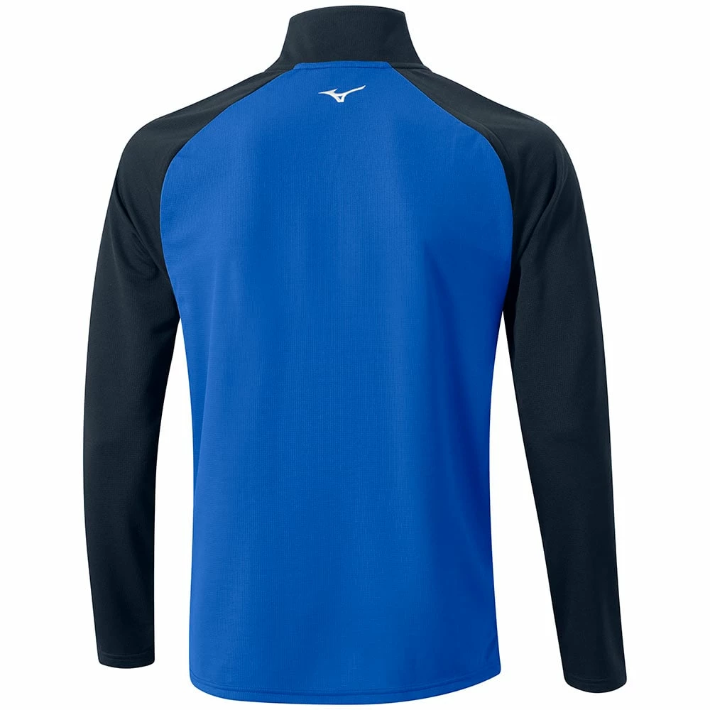 Mizuno Winter Breeze Bloc 1/4 Zip Pullover - Blue 4 Mizuno Winter Breeze Bloc 1/4 Zip Pullover - Blue - Image 2