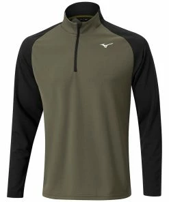 Mizuno Winter Breeze Bloc 1/4 Zip Pullover - Olive