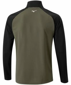 Mizuno Winter Breeze Bloc 1/4 Zip Pullover - Olive 9 Mizuno Winter Breeze Bloc 1/4 Zip Pullover - Olive -Second Hand Clubs Sales mizuno winter breeze bloc quarter zip pullover olive 3