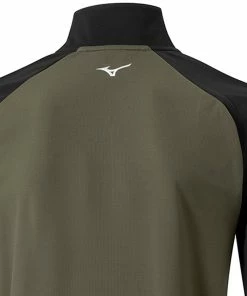 Mizuno Winter Breeze Bloc 1/4 Zip Pullover - Olive 10 Mizuno Winter Breeze Bloc 1/4 Zip Pullover - Olive -Second Hand Clubs Sales mizuno winter breeze bloc quarter zip pullover olive 4