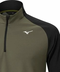 Mizuno Winter Breeze Bloc 1/4 Zip Pullover - Olive 11 Mizuno Winter Breeze Bloc 1/4 Zip Pullover - Olive -Second Hand Clubs Sales mizuno winter breeze bloc quarter zip pullover olive 5