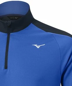 Mizuno Winter Breeze 1/4 Zip Pullover - Blue -Second Hand Clubs Sales mizuno winter breeze quarter zip pullover blue 5