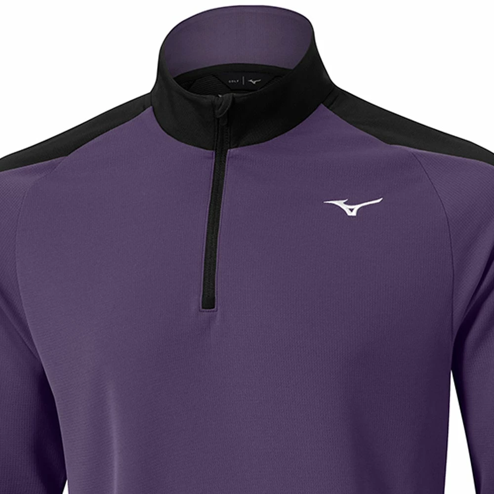 Mizuno Winter Breeze 1/4 Zip Pullover - Purple 5 Mizuno Winter Breeze 1/4 Zip Pullover - Purple - Image 3