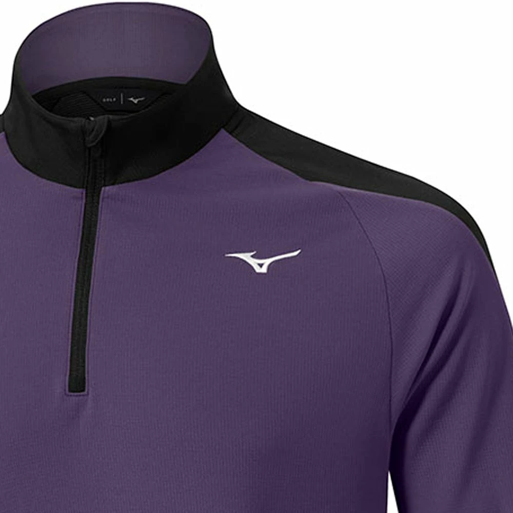Mizuno Winter Breeze 1/4 Zip Pullover - Purple 7 Mizuno Winter Breeze 1/4 Zip Pullover - Purple - Image 5