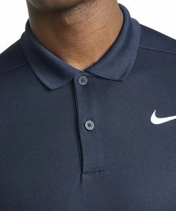 Nike Dri-FIT Victory Solid Polo Shirt - Obsidian/White -Second Hand Clubs Sales nike dri fit victory solid polo shirt obsidianwhite 3