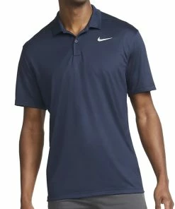 Nike Dri-FIT Victory Solid Polo Shirt - Obsidian/White -Second Hand Clubs Sales nike dri fit victory solid polo shirt obsidianwhite 4