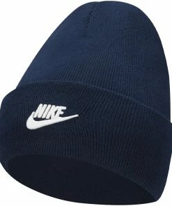 Nike Utility Beanie Hat - Midnight Navy/White