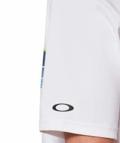 Oakley Dimension Stripe RC Polo Shirt - White -Second Hand Clubs Sales oakley dimension stripe polo shirt white 4 6