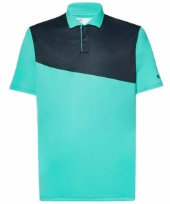 Oakley Divisional Colour Block Polo Shirt - Light Emerald -Second Hand Clubs Sales oakley divisonal colour block polo shirt light emerald 1 1