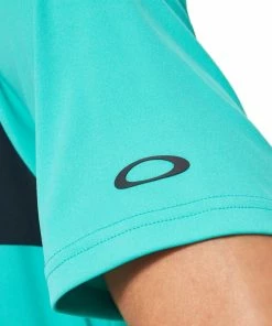Oakley Divisional Colour Block Polo Shirt - Light Emerald -Second Hand Clubs Sales oakley divisonal colour block polo shirt light emerald 5 1