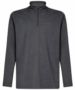 Oakley Gravity Range 1/4 Zip Pullover - Blackout Heather -Second Hand Clubs Sales oakley gravity range 14 zip pullover blackout heather 1